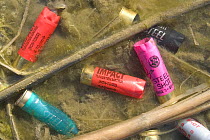 Ecologically friendly gun cartridges made with steel to prevent marshes from becoming contaminated by lead, Camargue, France