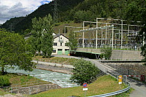 The first electric dam along the river Rhône, Morel, Switzerland