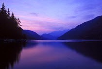 Lake Chelan at dawn, Stehikin, Washington, USA