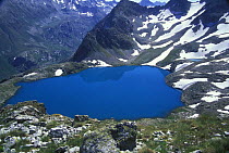Beautiful Blue Murudzhinskoe Lake, Teberdinskiy Zapovednik / Reserve, West Caucasus mountains, Karachayeco Cherkessiya, Russia
