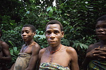 By'Aka pygmy women at forest camp, Bayanga, Central African Republic, 2003