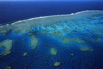 Aerial view of Great Barrier Reef, Queensland, Australia  September 2006, BBC Planet Earth