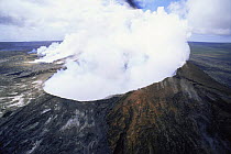 Steam and volcanic gasses emitted from crater of  Pu'u O'o volcano during 1998 eruption, Kilauea Volcano, Hawaii