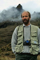 Neil Nightingale, Producer, on location for BBC 'The Natural World - New Guinea', Mt Giluwe, Papua New Guinea, 1991