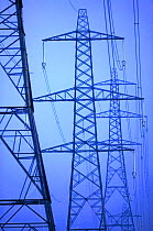 Electricity pylons, Northumbria, UK