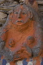 Pre-budhistic statue 'Bn' depecting female ancestor, Jharkot, Mustang, Nepal