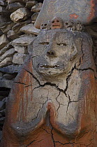 Pre-budhistic statue 'Bn' depecting male ancestor, Jharkot, Mustang, Nepal