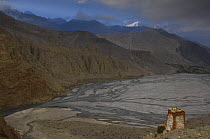 View from Chele with Kali Ghandaki river and Tilicho Peak in the background, Lower Mustang, Nepal