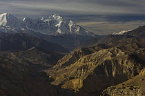Nilgiri range and Kali Ghandaki river viewed from Syangboche, Lower Mustang, Nepal.