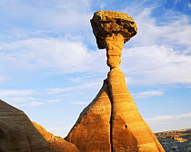 Cockscomb, cap rock hoodoo of Carmel sandstone, Grand Staircase - Escalante National Monument, Utah, USA