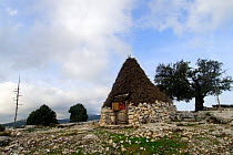 Traditional thatched shepherd's hut, Sardinia, Italy