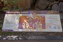 Sign interpreting Anbangbang art panel, Kakadu National Park, Northern Territory, Australia