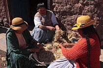 Indian women at work, Andahuaylillas, Peru, 2006