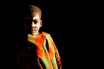 Young Hamer child displays his traditional face paints, Omo valley, Ethiopia, 2006