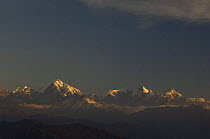 Scenic view of Himalaya ridge, seen from Bomdila. Main peak called 'Gorrichen' 2005