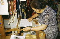 Production of silk cloth from Silkworm moth {Bombyx mori} Japan