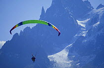 Paragliding over Chamonix, Savoie, France