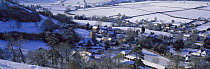 Corton Denham in the snow, winter, Somerset, UK