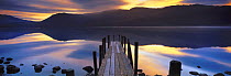 Dawn on Derwentwater at Brandelhow Bay, Lake District National Park, Cumbria, England, UK