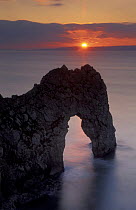 Sunset at Durdle Door, nr Lulworth Cove, Dorset, England, UK