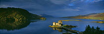 Dawn at Eilean Donan Castle, nr Dornie, Loch Alsh, Wester Ross, Western Highlands, Scotland, UK