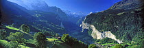 The Lauterbrunnen valley from nr Wengen Bernese Oberland, Switzerland