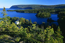 Freshwater Lake Ingonish and Cape Smokey, Cape Breton Highlands National Park, Nova Scotia, Canada