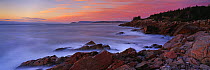 Coastline at dawn, Lakies Head, Cape Breton Highlands National Park, nr Ingonish, Nova Scotia, Canada