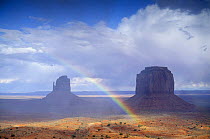 A rainbow over Monument Vally, Utah, USA