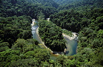 Aerial view of the upper reaches of the Chagres river, Panama, Central America 2006