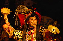 Naxi performer / musician in Dayan orchestra, Lijiang, Yunnan Province, China   2006