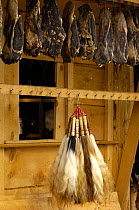 Yak tails for sale - the hair is used for making caligraphy brushes. Zhongdian, Yunnan Province, China 2006