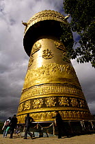 Largest Buddhist prayer wheel in the world, Zhongdian, Deqin Tibetan Autonymous Prefecture, Yunnan Province, China 2006