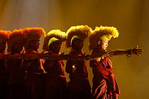 Tibetan dancers performing, Zhongdian, Deqin Tibetan Autonomous Prefecture, Yunnan Province, China 2006