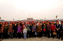People standing in Tiananmen Square, Beijing, China 2006
