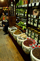 Interior of Beijing Ju Xian Ming Tea Co. shop in old neighbourhood of Beijing, China 2006