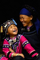 Hani Mother and Child. Hani Ethnic minority people. Yuanyang, Honghe Prefecture, Yunnan Province, China 2006