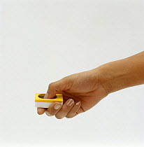 Hand holding a clicker, ready to go 'Click'