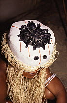 A Piaroa Indian medecine man / shaman with tarantual headress, Amazonas, Venezuela