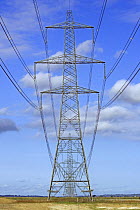 Overhead Power Cables at Dungeness, Kent, England - part of the National Grid
