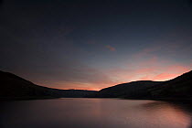Talybont reservoir at dusk, Brecon Beacons National Park, Powys, Wales