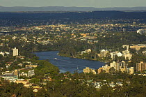 Brisbane city on the banks of the Brisbane river, Queensland, Australia