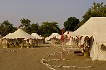 Raj tourist resort, tented accommodation at the Pushkar camel and livestock fair, Pushkar, Rajasthan, India, October 2006