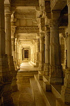 Jain Temple, 15th century Adinatha Temple with intricate marble carvings at Ranakpur, Rajasthan, India 2006