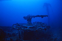Bow gun on the wreck of the 'San Francisco Maru', Chuuk / Truk lagoon, Chuuk islands, Pacific ocean islands