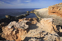Coastal view along Portinatx creek, Ibiza, Balearic Islands, Spain