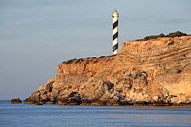 Light of Portinatx lighthouse, Ibiza, Balearic Islands, Spain