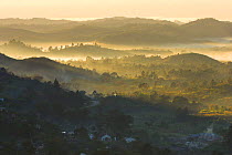 Sun rise over Ranomafana village, adjacent to Ranomafana National Park, south eastern rainforest region, Madagascar