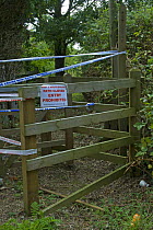 Footpath Restrictions for Foot and Mouth Disease, Surrey, England, September, 2007
