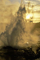 Sea water erupting through blowhole, Espanola Is, Galapagos